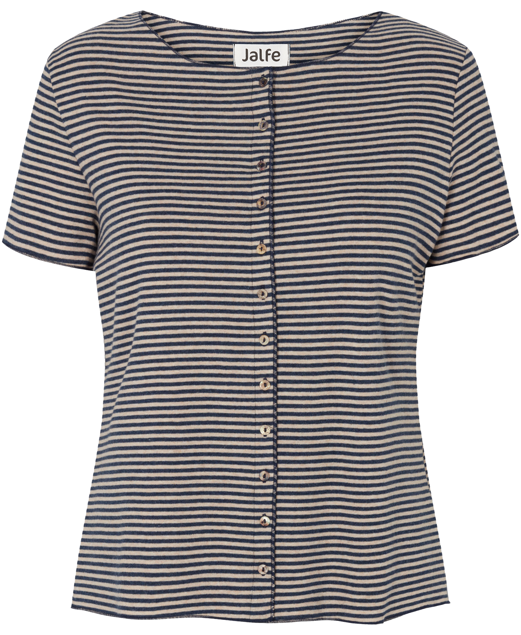 Button shirt s/s stripes organic cotton